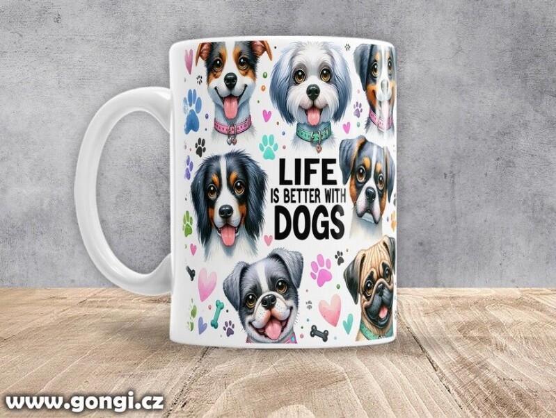 Hrnek - 0197 - Život je lepší se psy